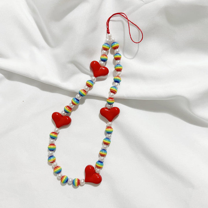 Vibrant Heart Phone Charm