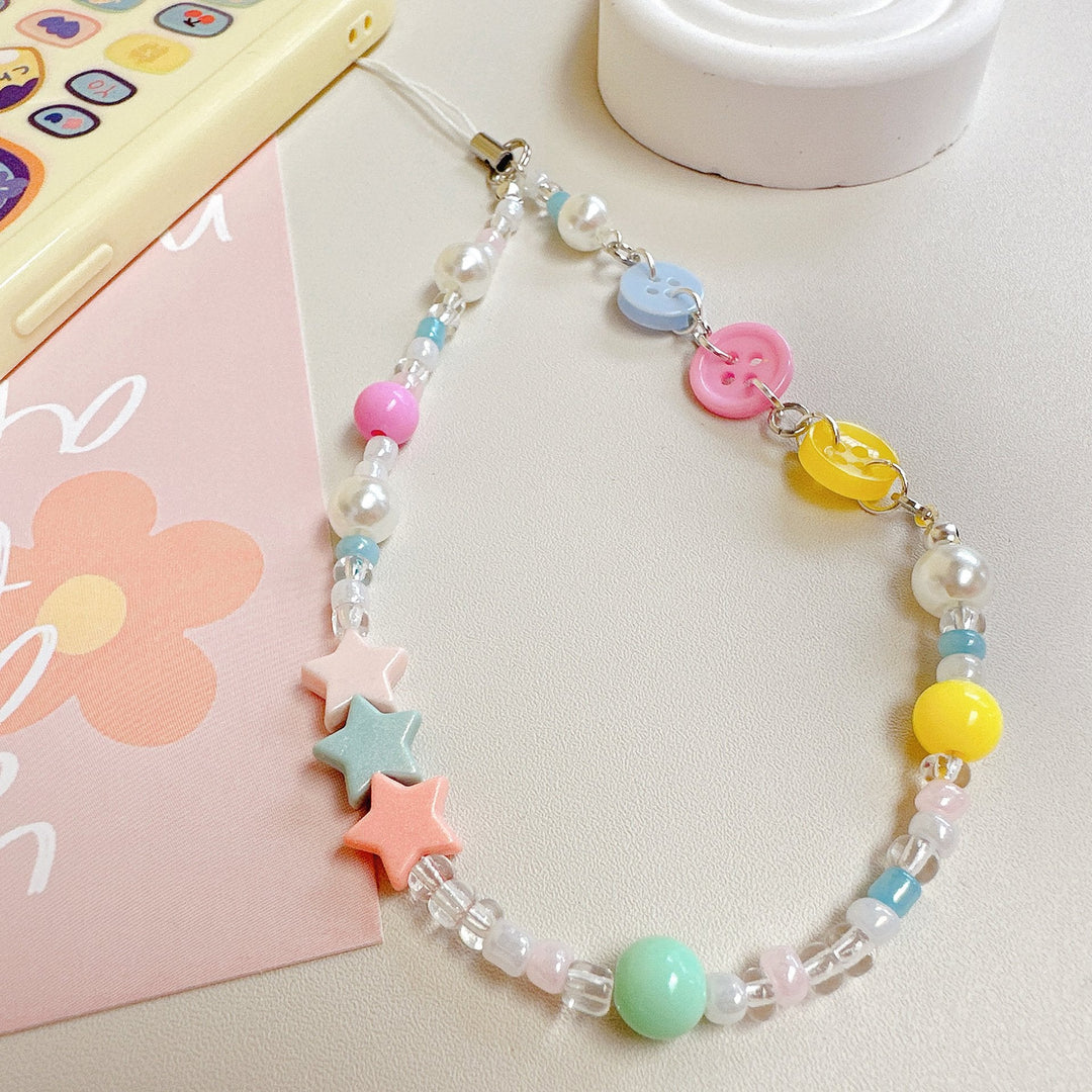 Starry Candy Button Phone Charm