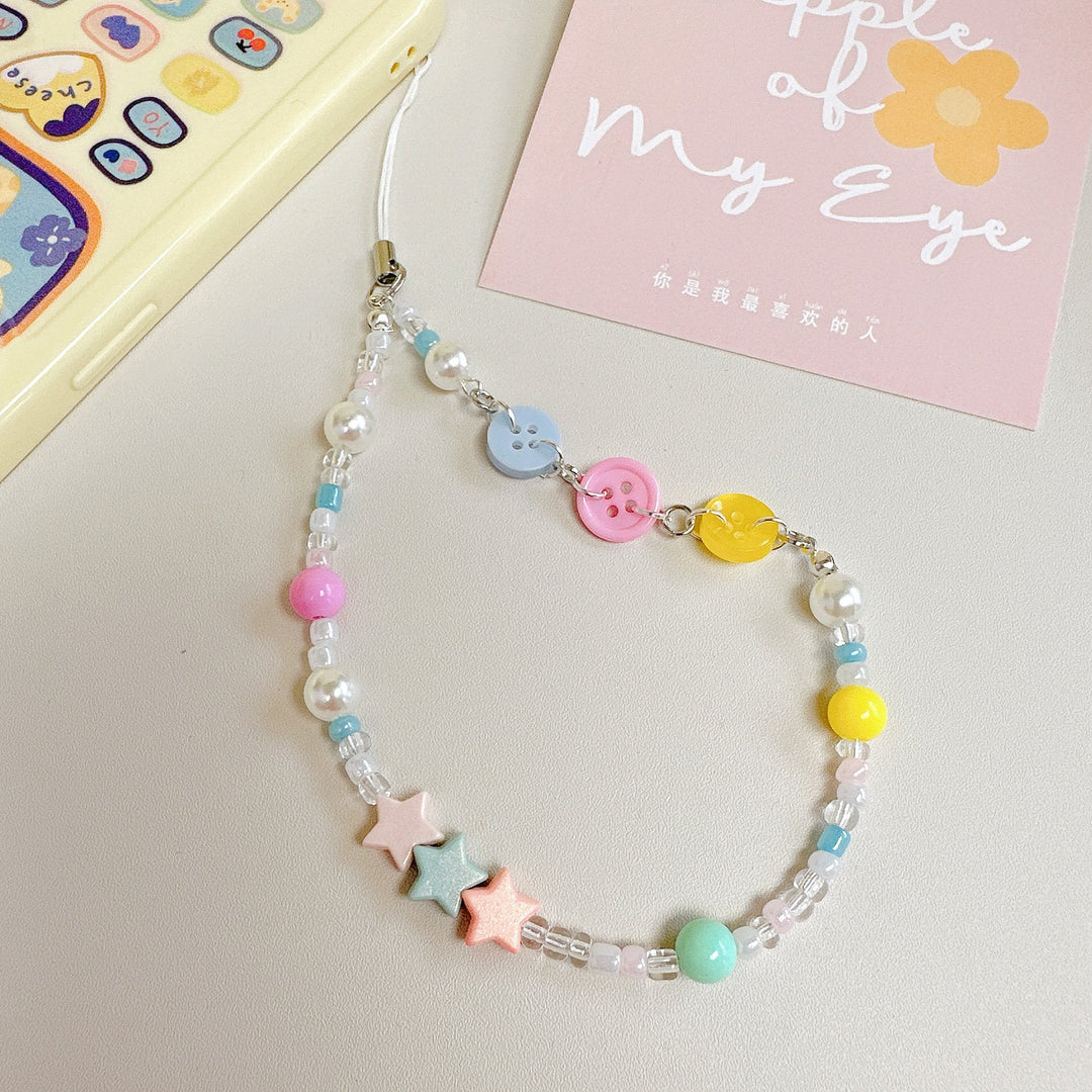 Starry Candy Button Phone Charm