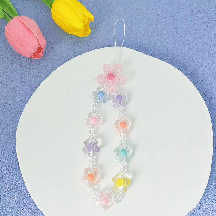 Petite Floral Beaded Phone Charm