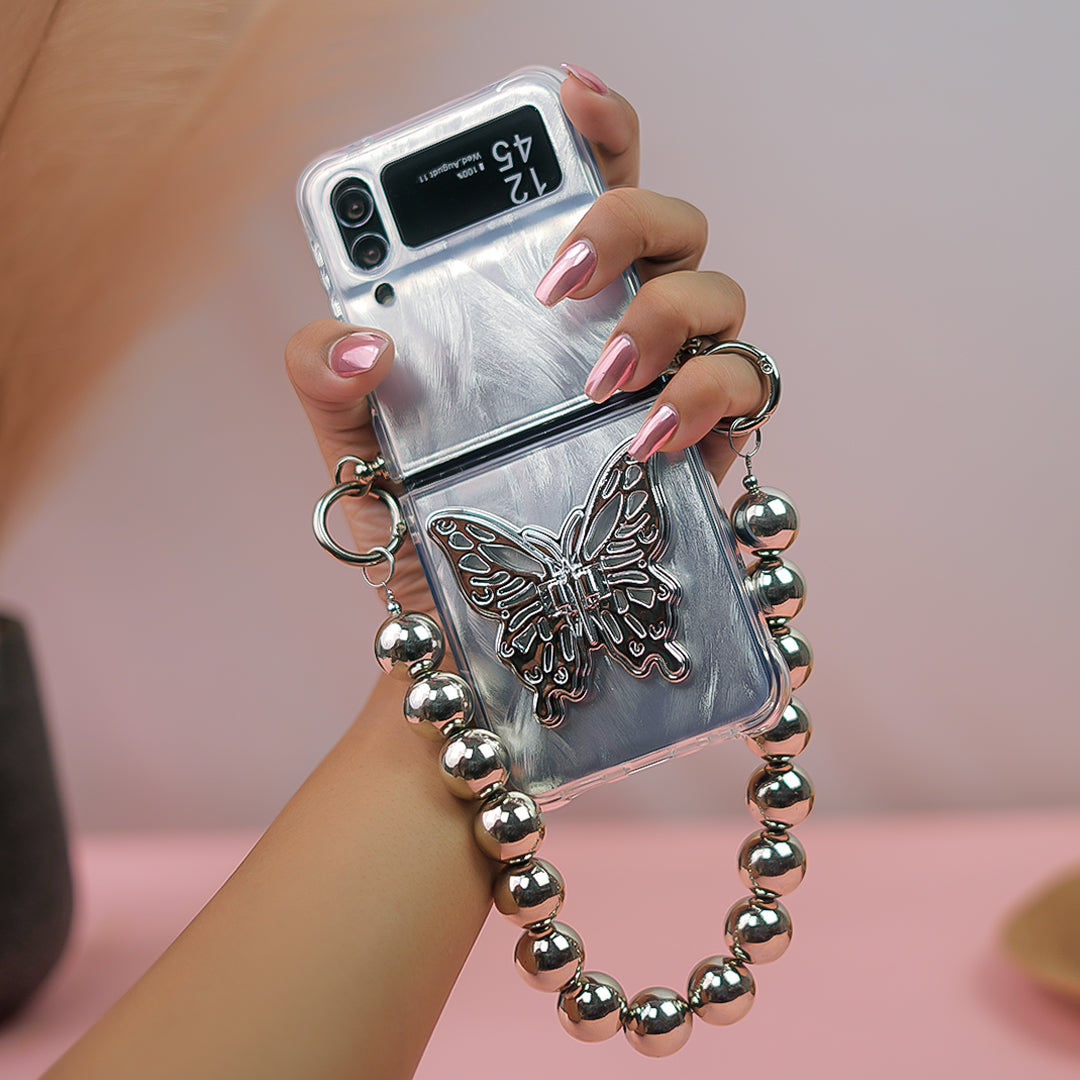 Delicate Beauty Butterfly Case with Charm - Samsung