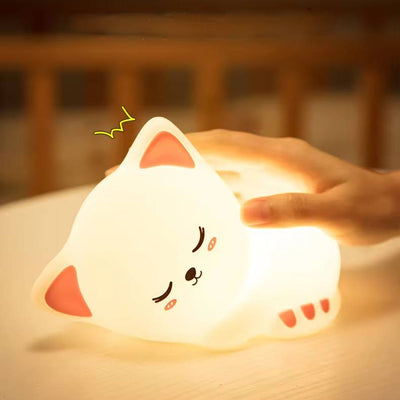 Cozy Baby Cat LED Night Lamp
