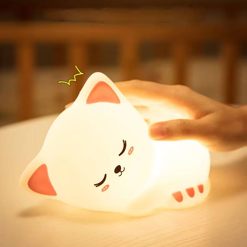 Cozy Baby Cat LED Night Lamp