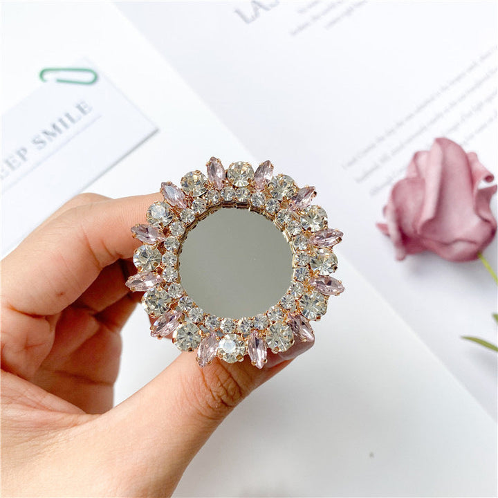 Luxury Rhinestone Mirror Phone Gripper