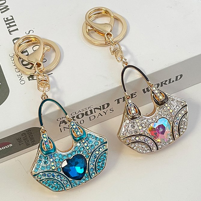 Glamorous Gemstone Crystal Keychain