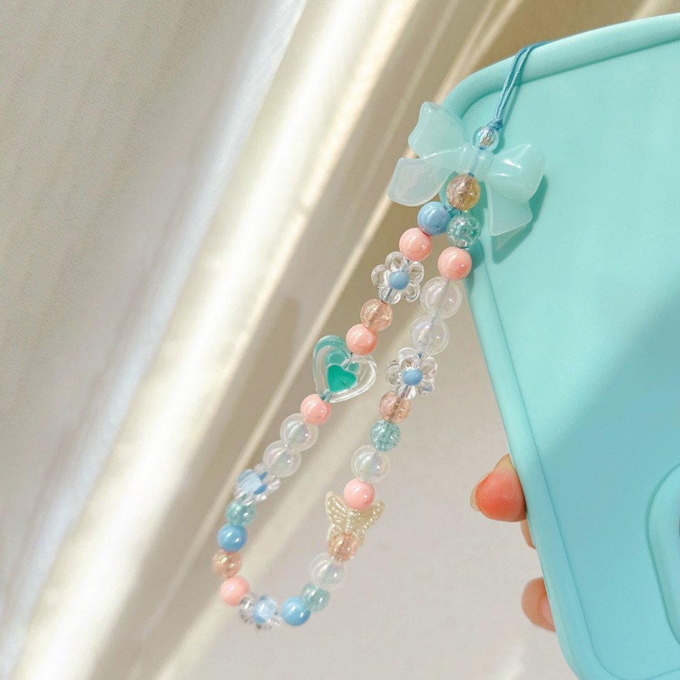 Delightful Bowknot Pearls Phone Charm