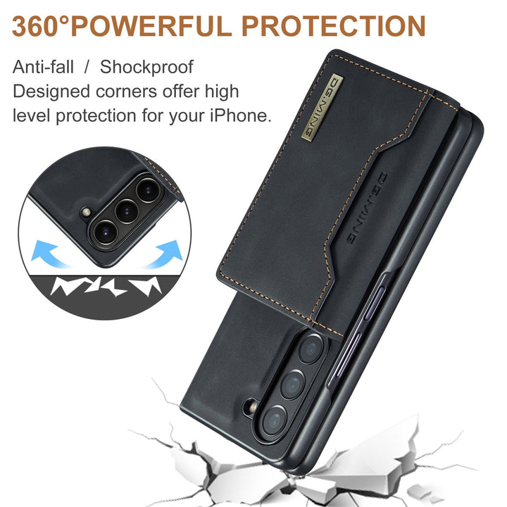 Galaxy Z Fold Series Versatile Magnetic Leather Wallet Case