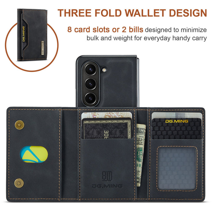 Galaxy Z Fold6 Versatile Magnetic Leather Wallet Case