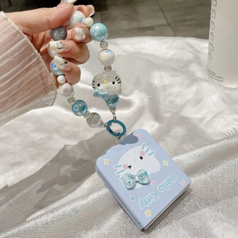 3D Cute Anime Hello Kitty With Bracelet Case - Samsung