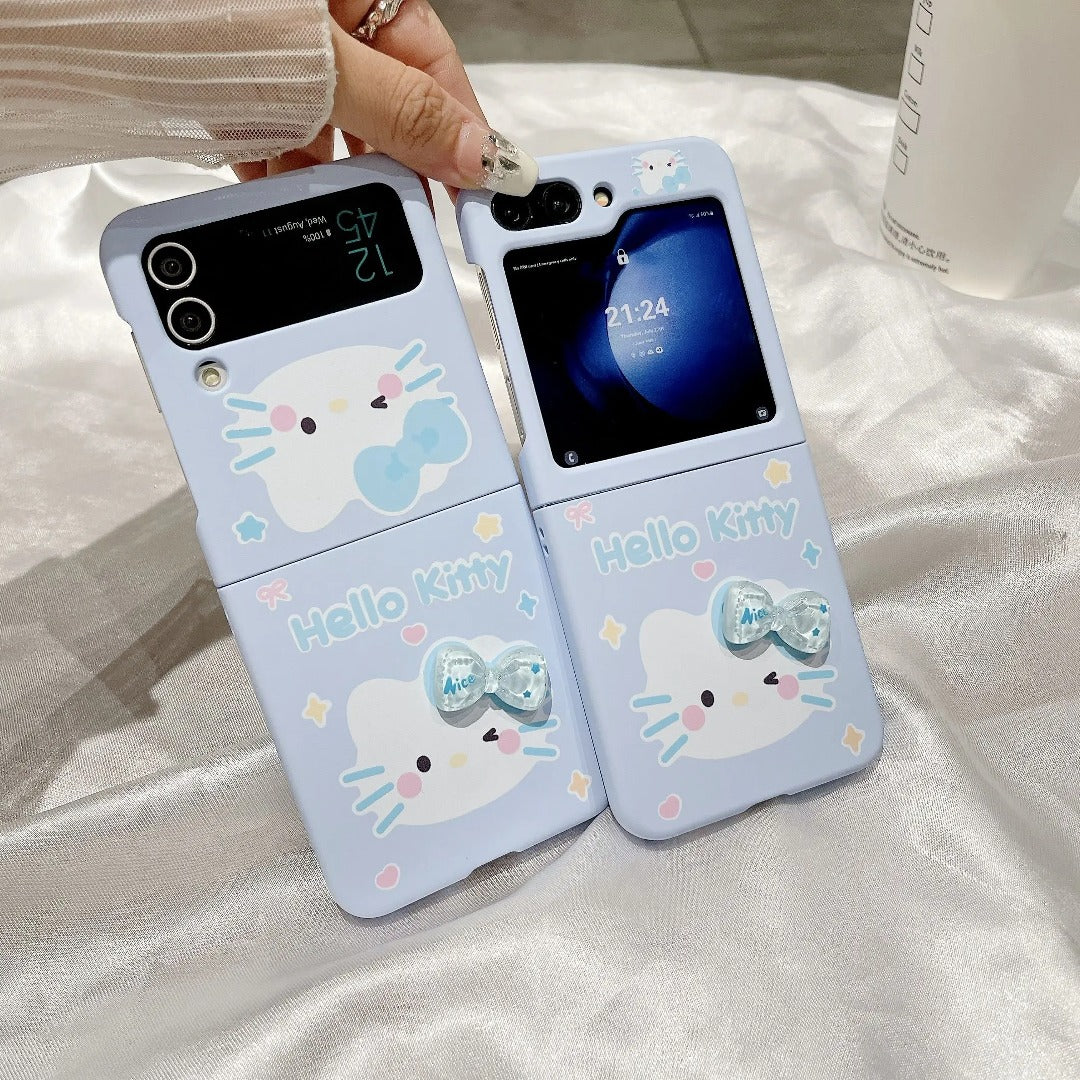 3D Cute Anime Hello Kitty With Bracelet Case - Samsung