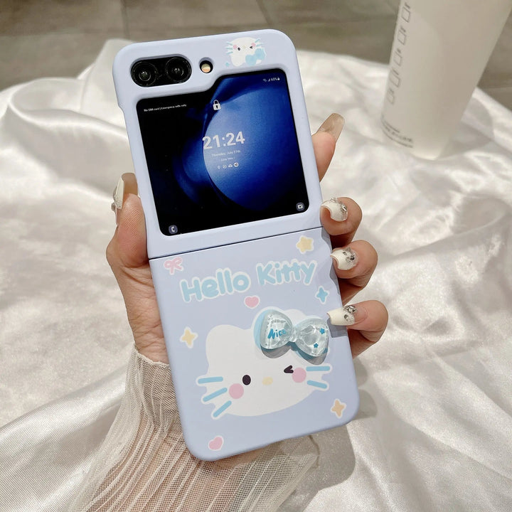 3D Cute Anime Hello Kitty With Bracelet Case - Samsung