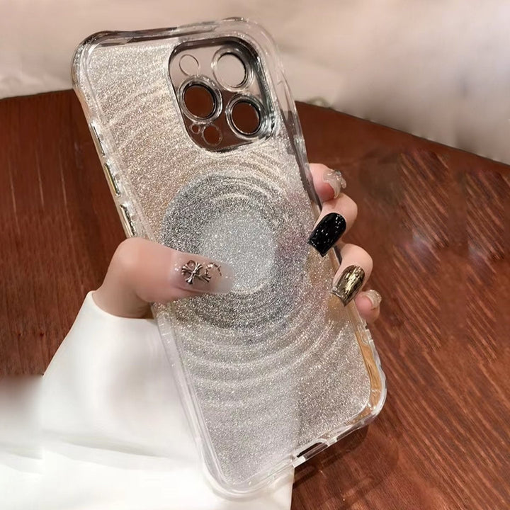 Shimmer Mirror Case With Ring Holder