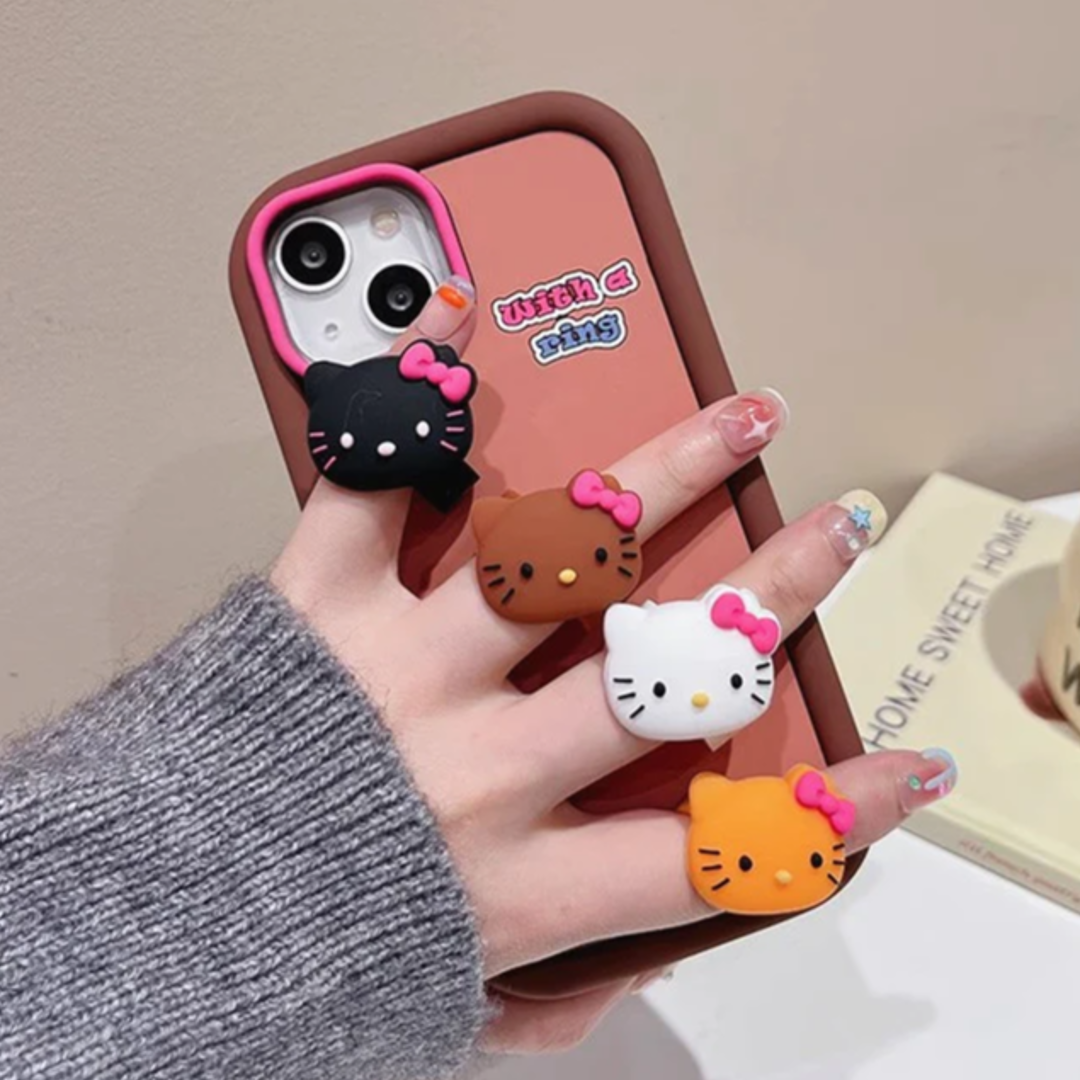 Kitty Charm Ring Holder Case