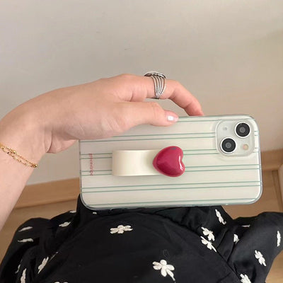 Striped Grip Heart Case