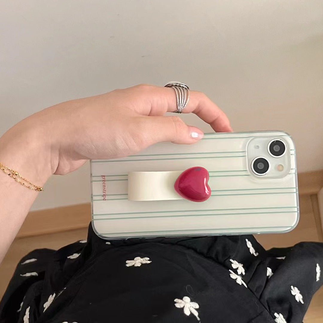 Striped Grip Heart Case