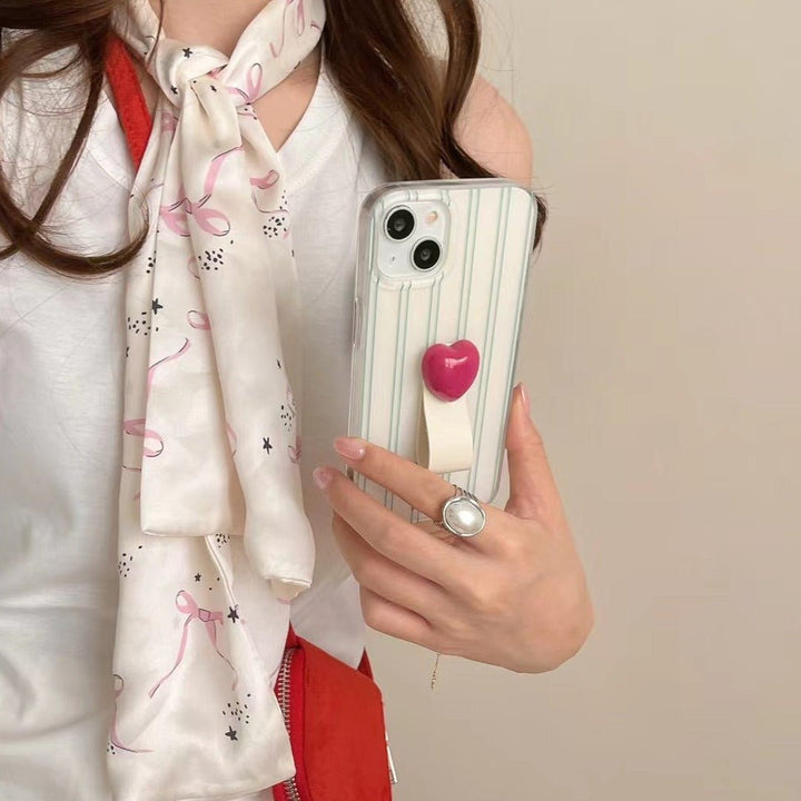 Striped Grip Heart Case