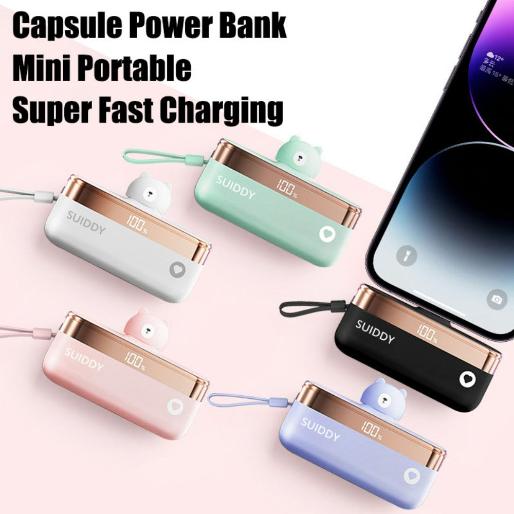 Petite Portable 5000mAh Super Fast Power Bank