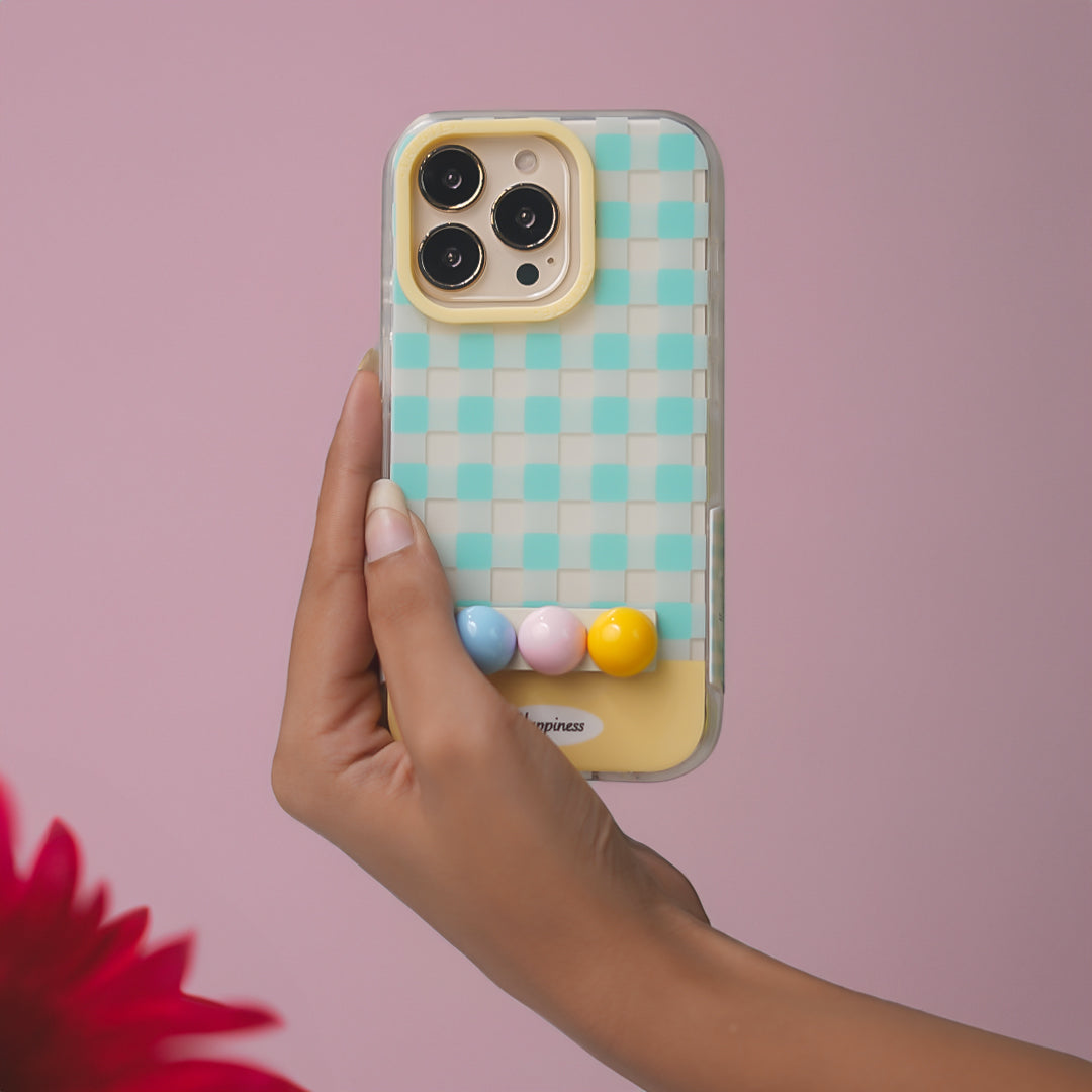 Happiness Checkerboard Phone Case