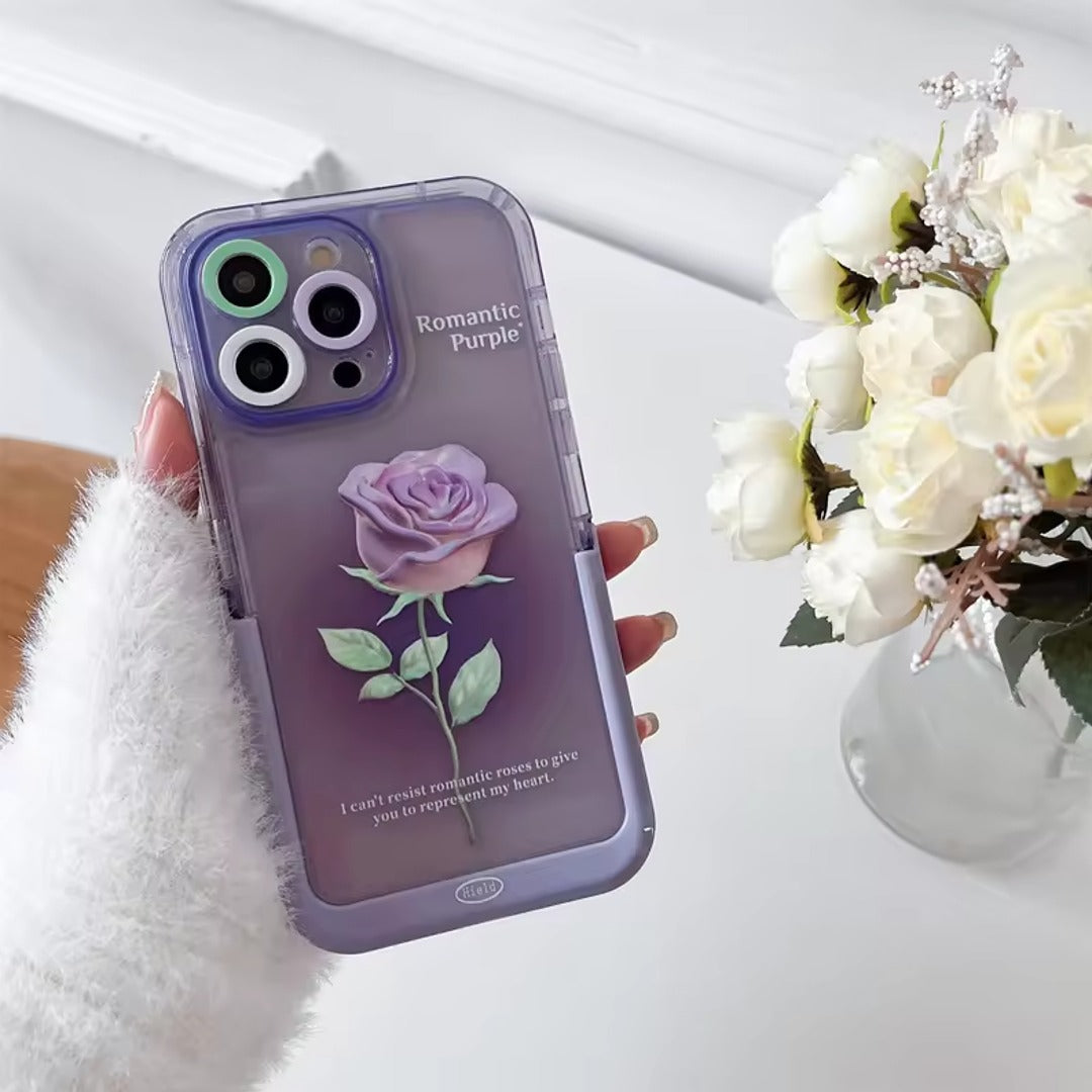 Invisible Bracket Rose Print Case