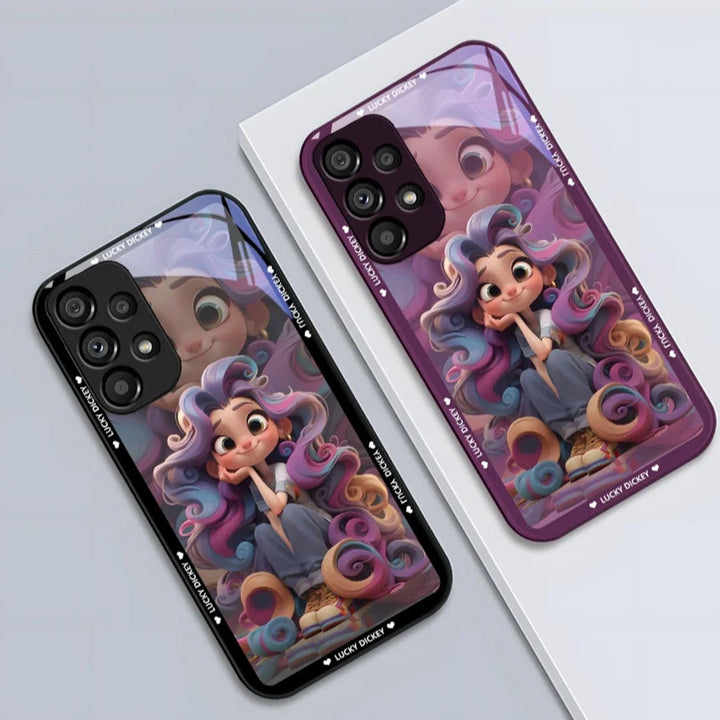 Charming Cartoon Cute Girl Case - Samsung