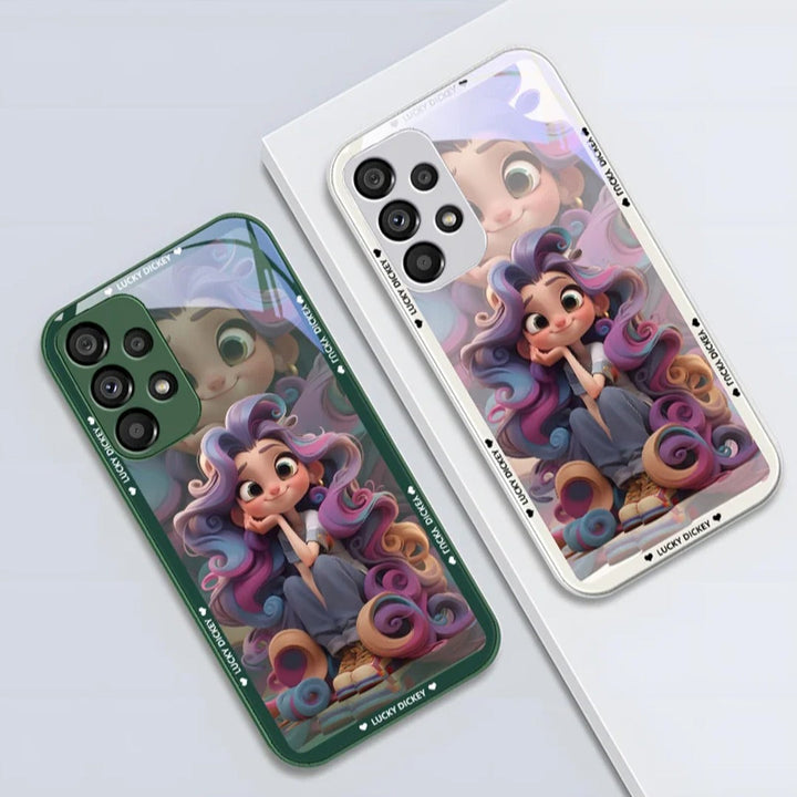 Charming Cartoon Cute Girl Case - Samsung