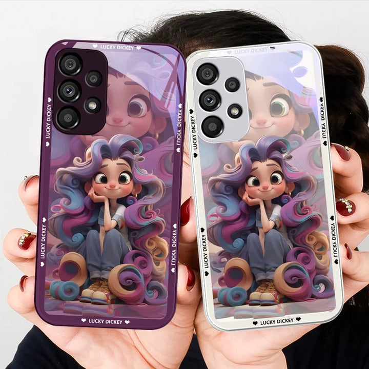 Charming Cartoon Cute Girl Case - Samsung