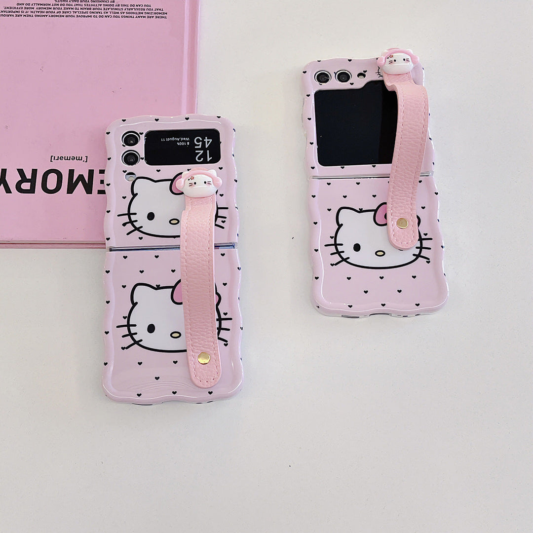 Adorable Kitty Wrist Strap Charm Case - Samsung