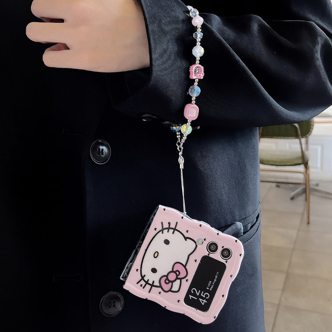 Adorable Kitty Wrist Strap Charm Case - Samsung