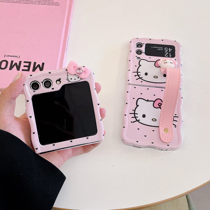 Adorable Kitty Wrist Strap Charm Case - Samsung