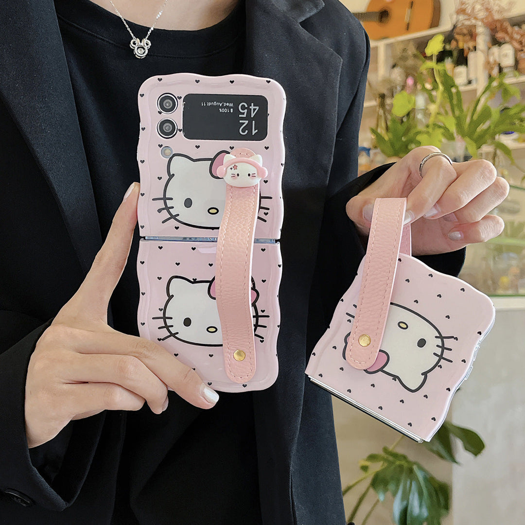 Adorable Kitty Wrist Strap Charm Case - Samsung