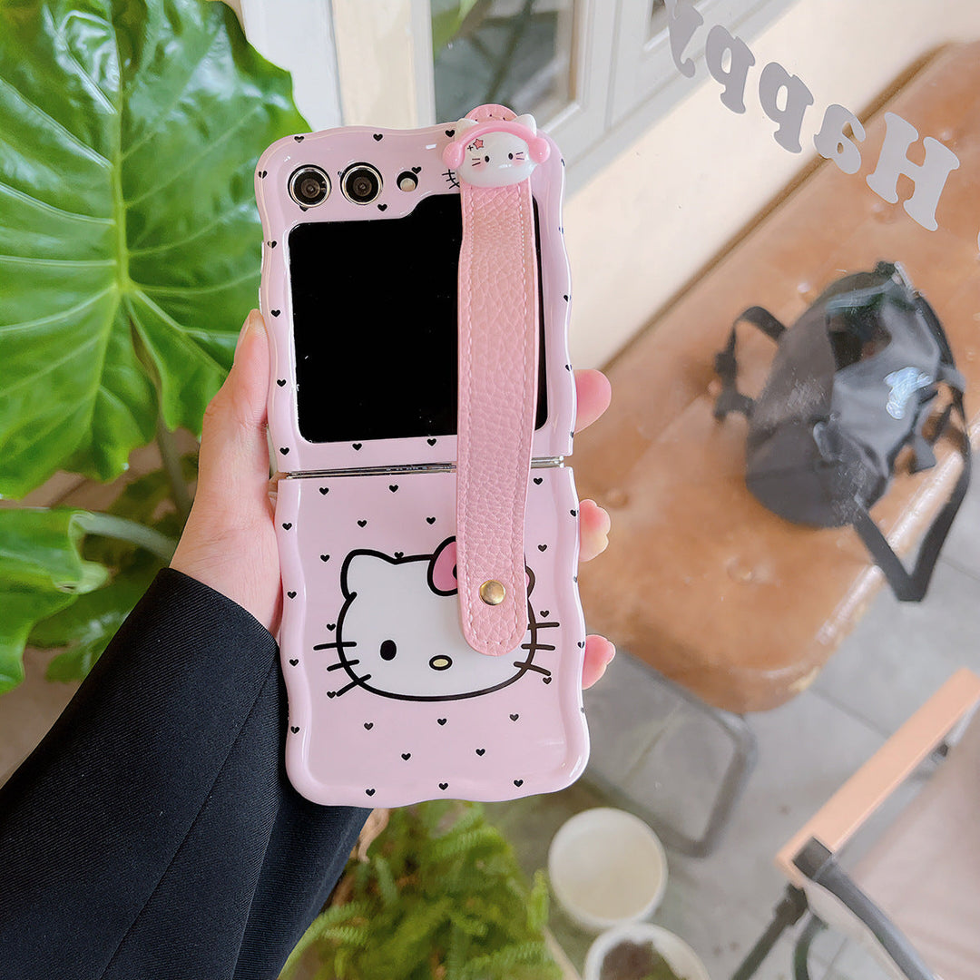 Adorable Kitty Wrist Strap Charm Case - Samsung