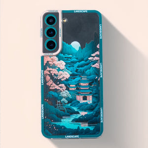 Japanese Landscape Pattern Soft Case - Samsung