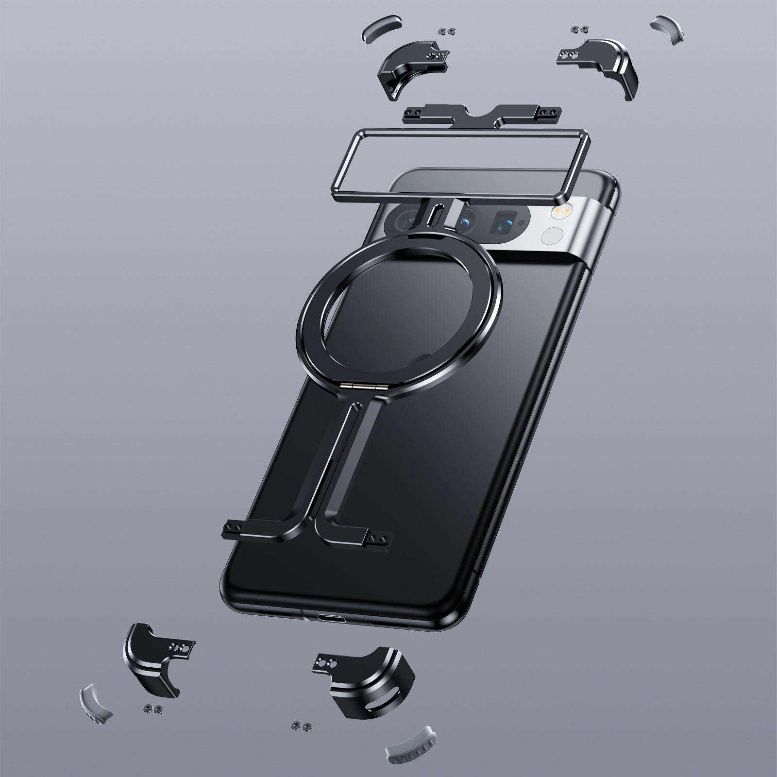 Pixel 7 Series Pivot Guard Magnetic Ring Stand Case