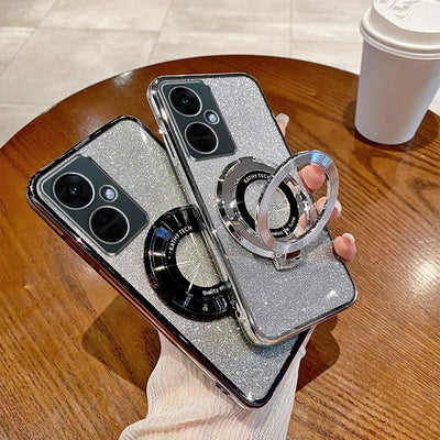 Glitter Ring Grip Transparent Case - OnePlus