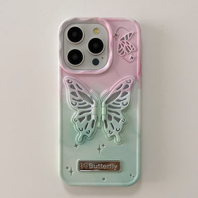 Whimsical Macaron Butterfly Stand Case