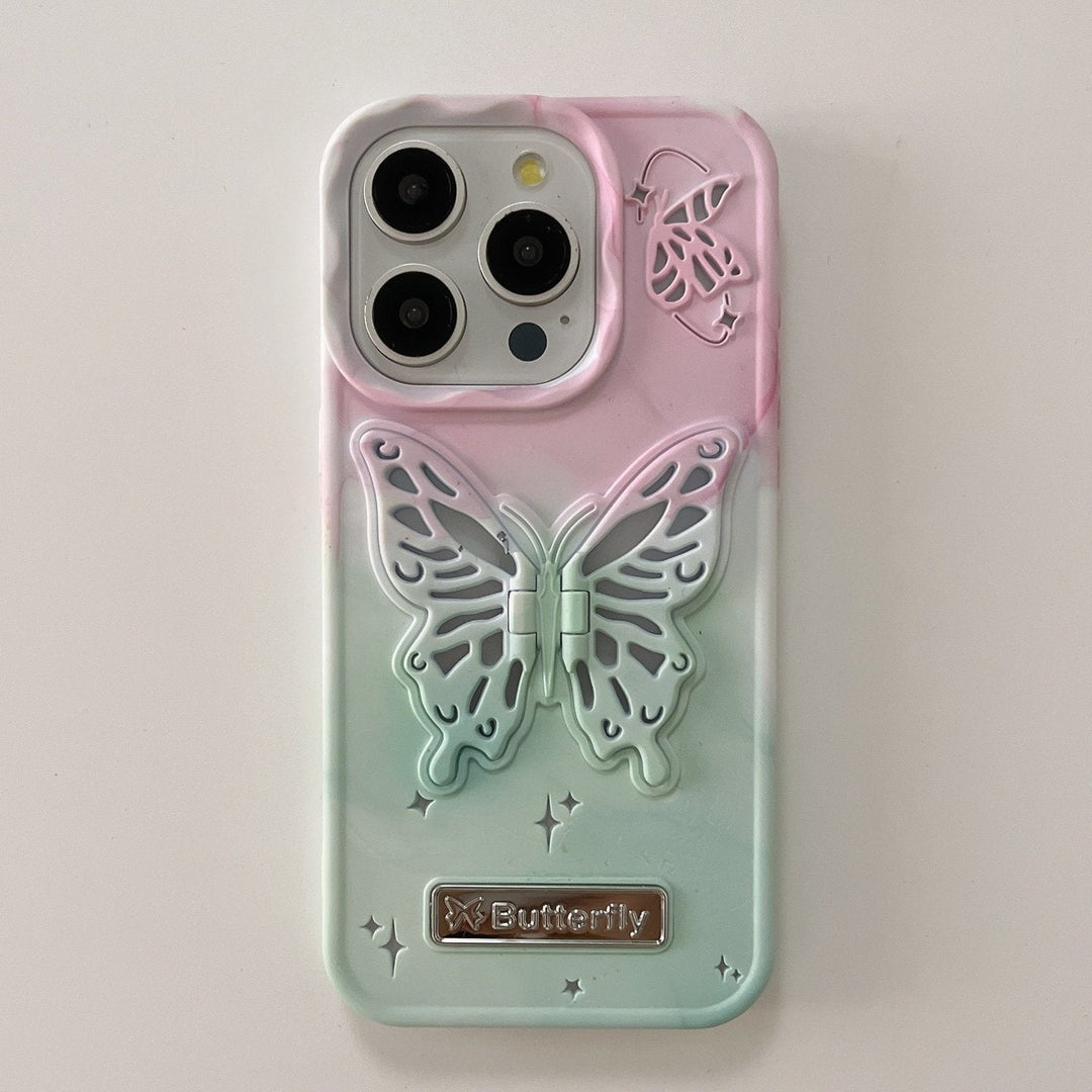 Whimsical Macaron Butterfly Stand Case