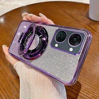 OnePlus Nord 3 Glitter Ring Grip Transparent Case