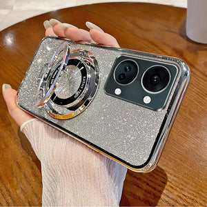 OnePlus Nord 3 Glitter Ring Grip Transparent Case