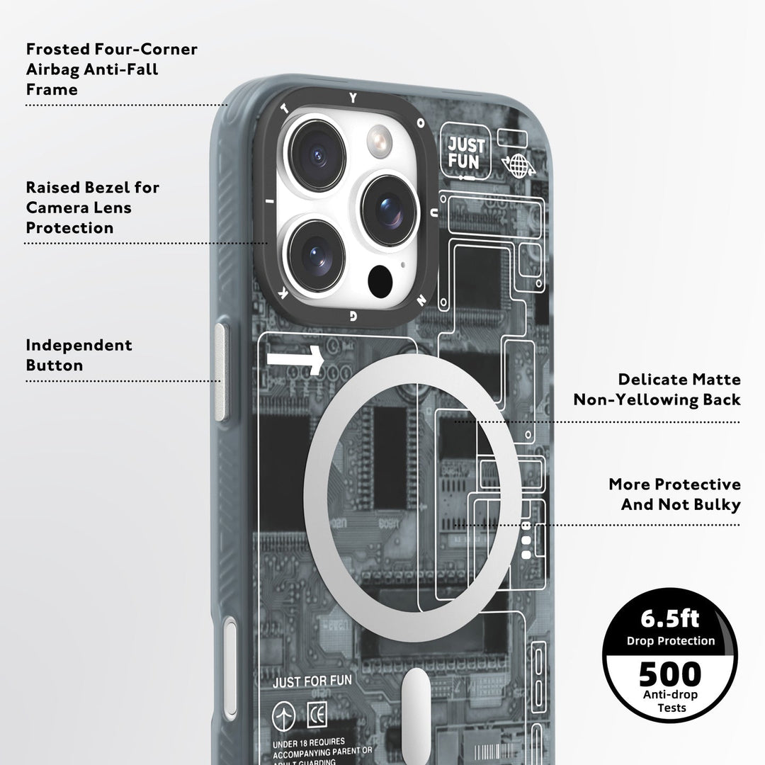 YOUNGKIT Futuristic Circuit Shield MagSafe Case - iPhone