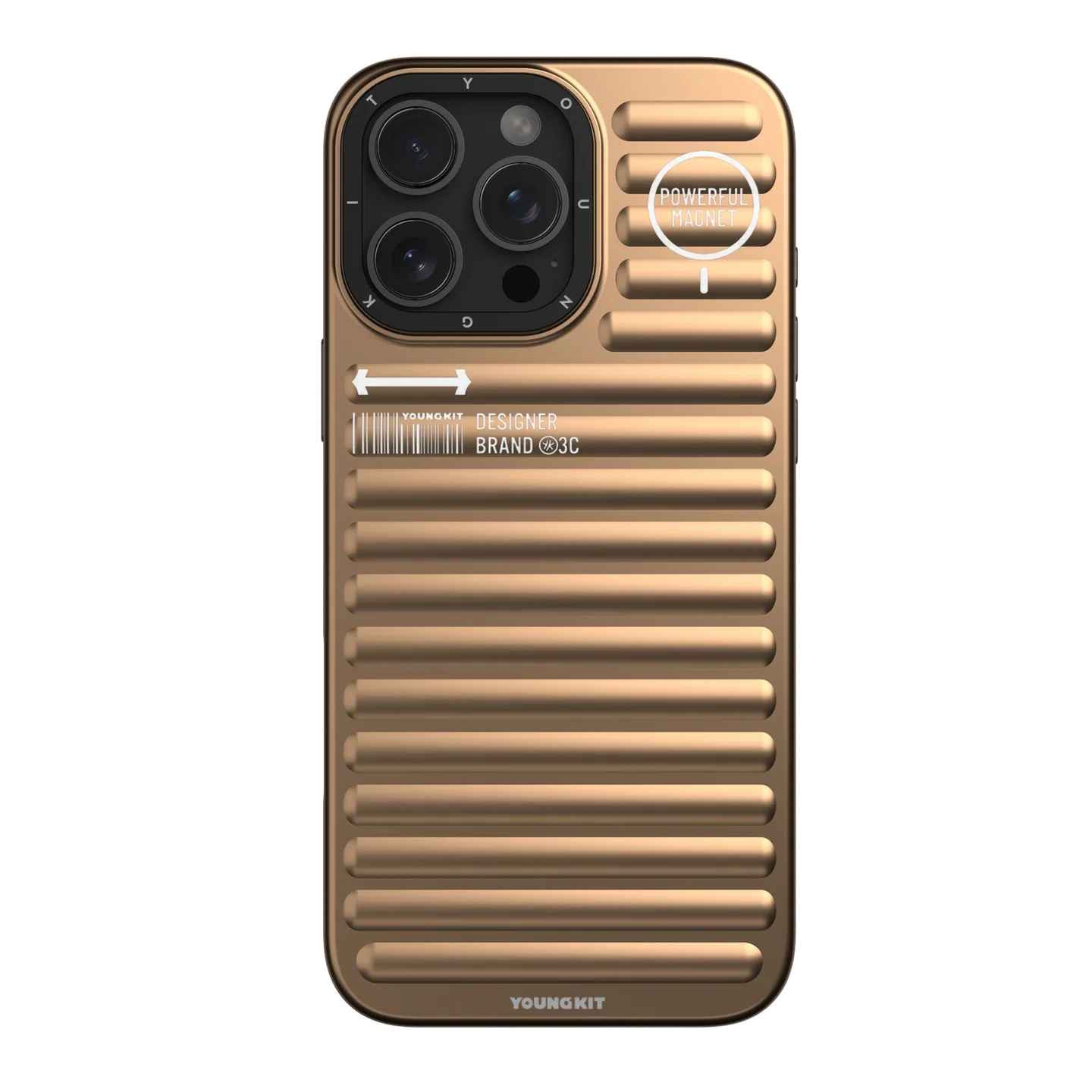 YOUNGKIT Ribbed Luggage Inspired Armor Case - iPhone