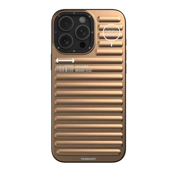 YOUNGKIT Ribbed Luggage Inspired Armor Case - iPhone