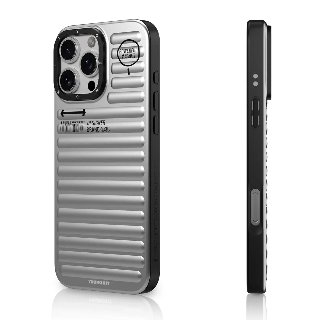 YOUNGKIT Ribbed Luggage Inspired Armor Case - iPhone