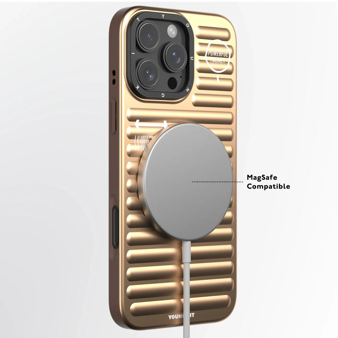 YOUNGKIT Ribbed Luggage Inspired Armor Case - iPhone