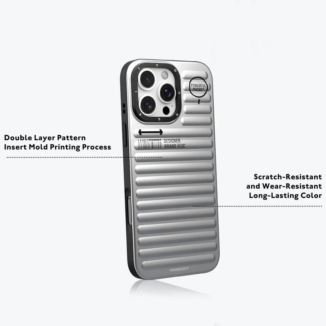 YOUNGKIT Ribbed Luggage Inspired Armor Case - iPhone