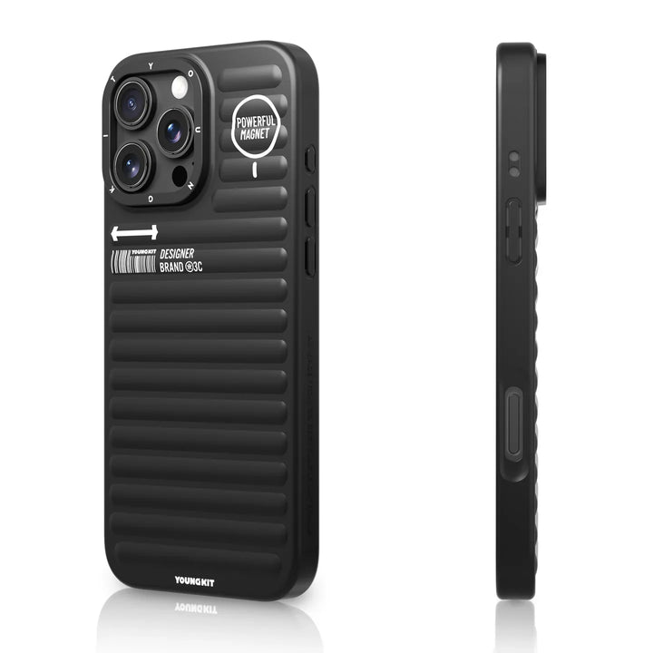 YOUNGKIT Ribbed Luggage Inspired Armor Case - iPhone