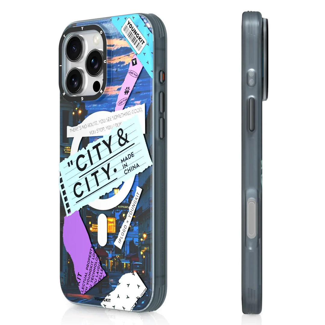 YOUNGKIT Urban Street Style Sticker Case - iPhone