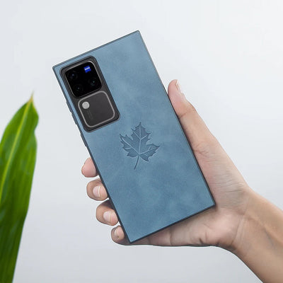 Vintage Maple Leaf Leather Case - Vivo