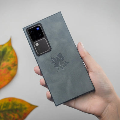 Vintage Maple Leaf Leather Case - Vivo