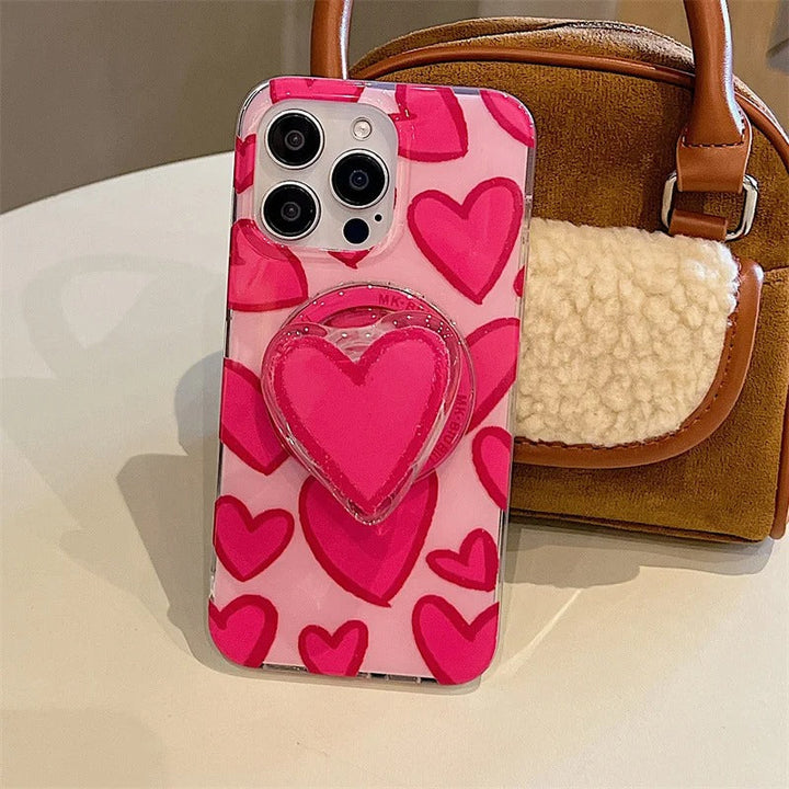 Cute Pink Love Heart MagSafe Case