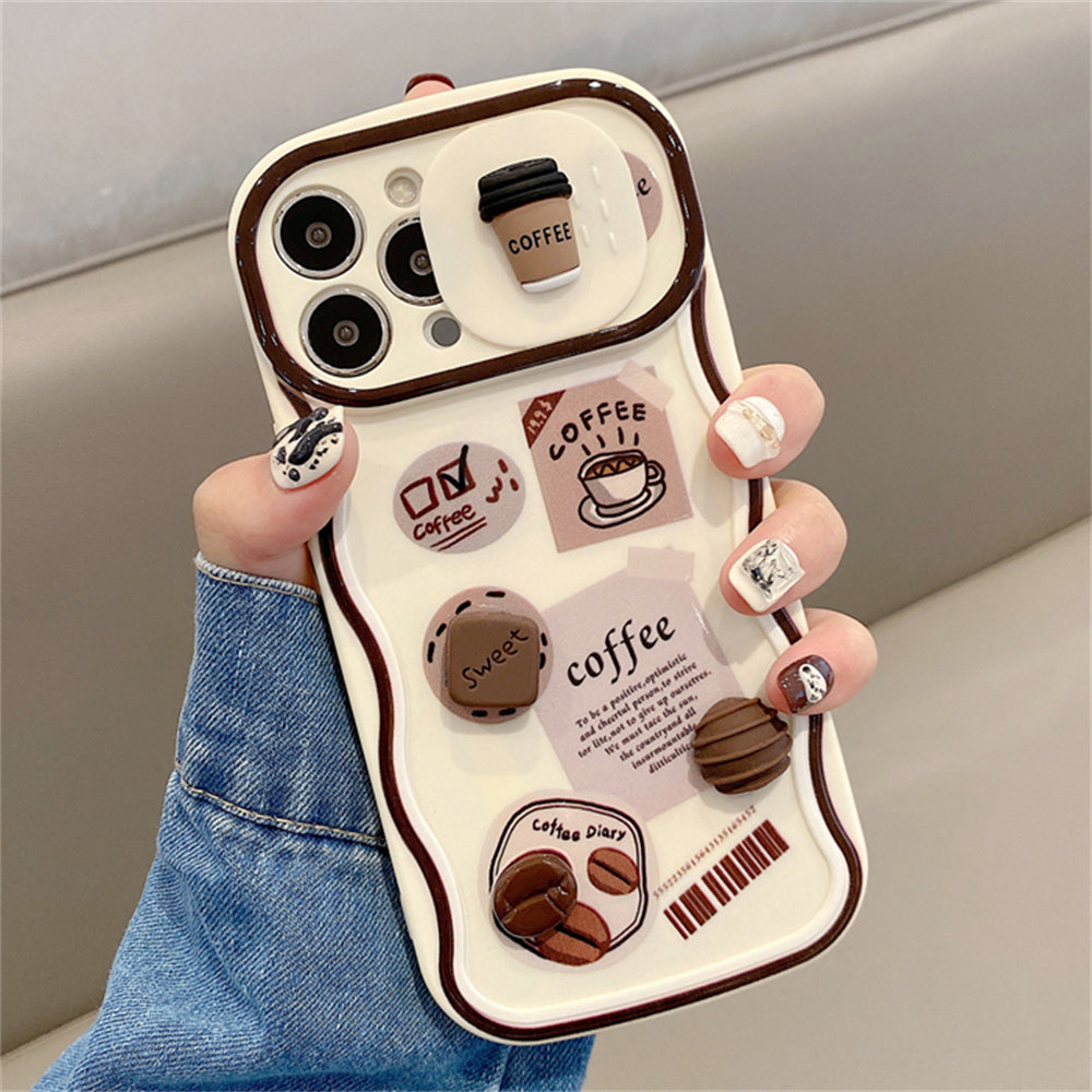 3D Cafe Vibes Sliding Lens Case